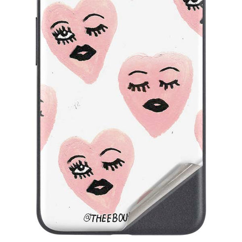 Bouffants and Broken Hearts Winking Hearts Google Pixel 5 Skin